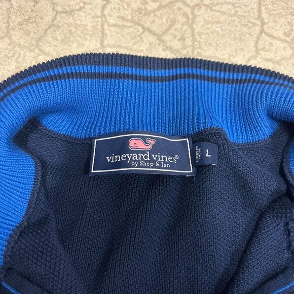 Navy Blue Vineyard Vines Quarter Zip - Picture 6 of 6
